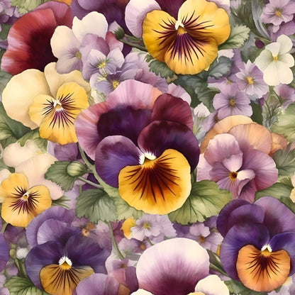 Velvet Violas Pattern 6 Minky Fabric