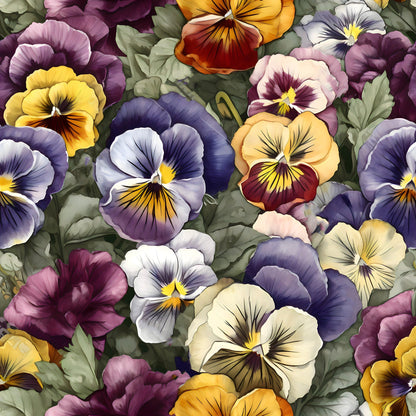 Velvet Violas Pattern 8 Minky Fabric