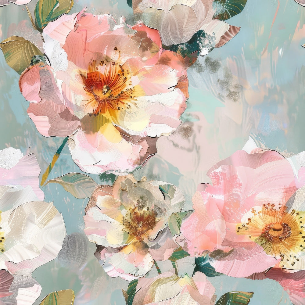 Blush Blooms Pattern 6 Minky Fabric