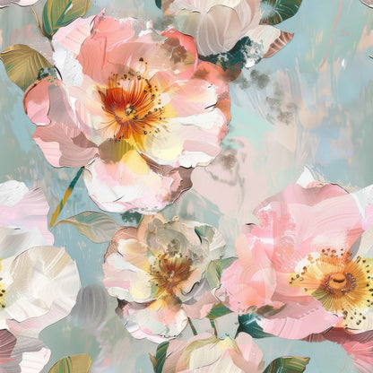 Blush Blooms Pattern 6 Minky Fabric