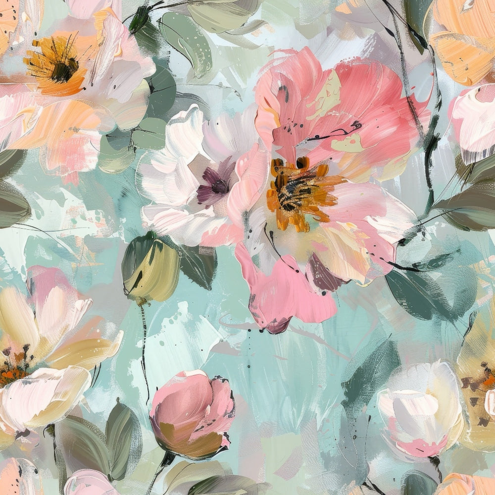 Blush Blooms Pattern 7 Minky Fabric