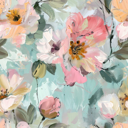 Blush Blooms Pattern 7 Minky Fabric