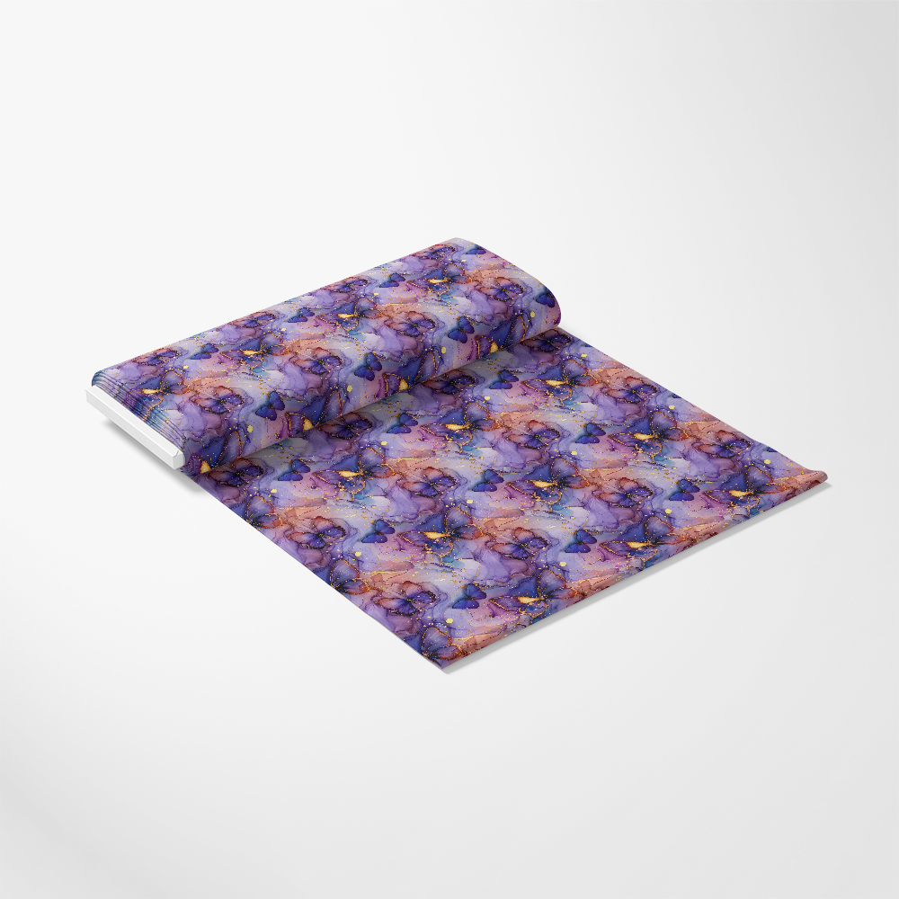 Pastel Alcohol Ink Butterfly Pattern 12 Quilting Cotton Fabric