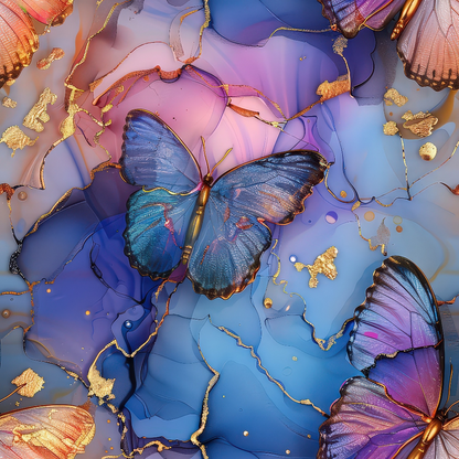 Gilded Wings Pattern 1 Minky Fabric