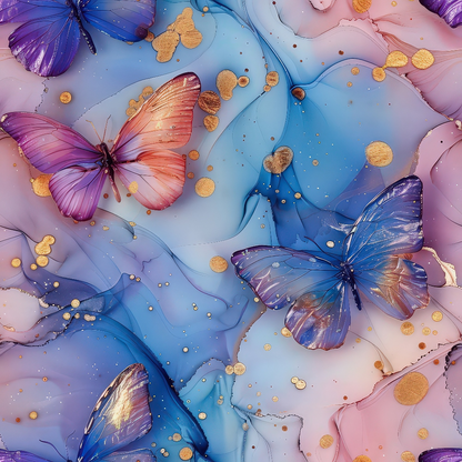 Gilded Wings Pattern 4 Minky Fabric