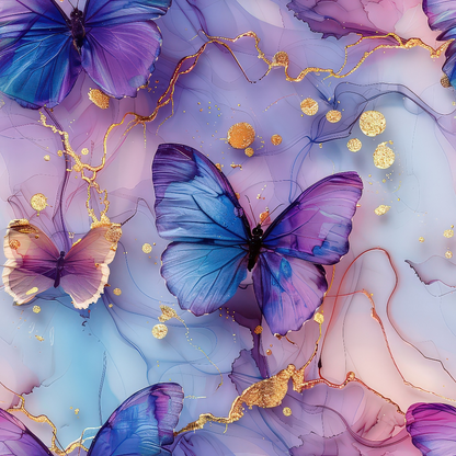 Gilded Wings Pattern 7 Minky Fabric