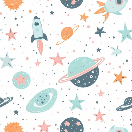 Pastel Baby Pattern 15 Quilting Cotton Fabric