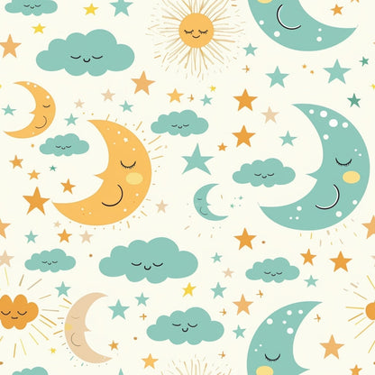 Sleepy Skies Pattern 4 Minky Fabric