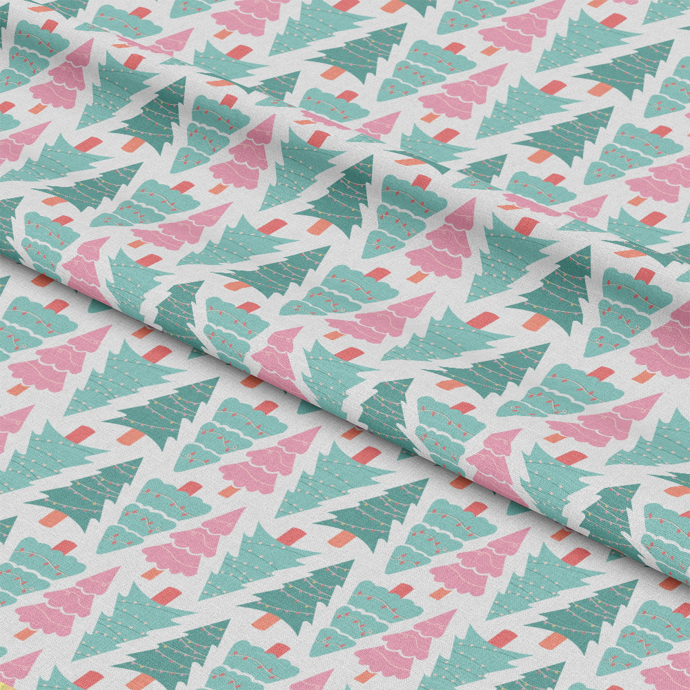 Pastel Christmas Pattern 1 Quilting Cotton Fabric