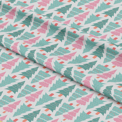 Pastel Christmas Pattern 1 Quilting Cotton Fabric