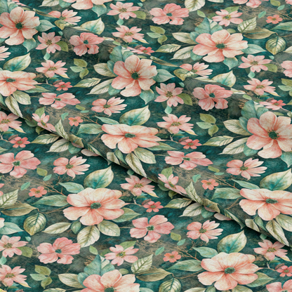 Pastel Flourishing Pattern 1 Quilting Cotton Fabric