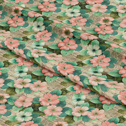 Pastel Flourishing Pattern 3 Quilting Cotton Fabric
