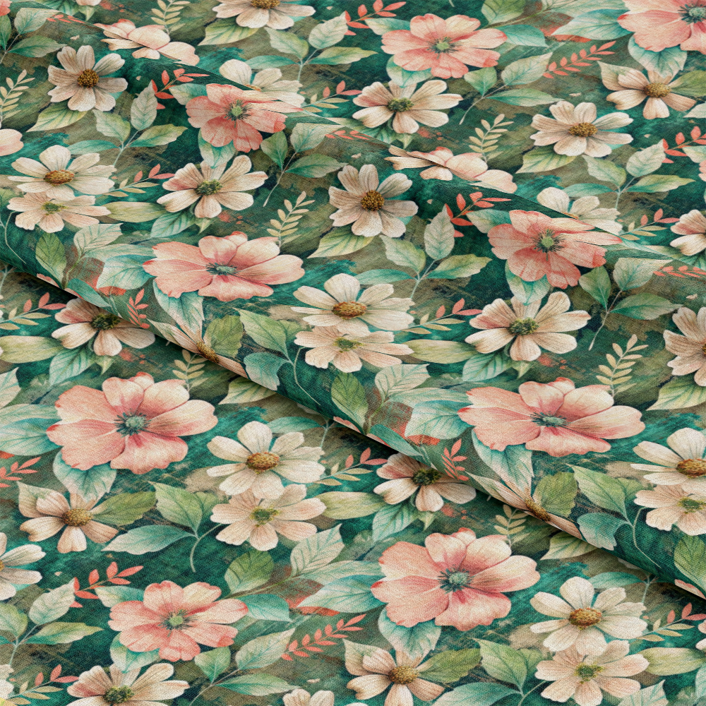 Pastel Flourishing Pattern 4 Quilting Cotton Fabric