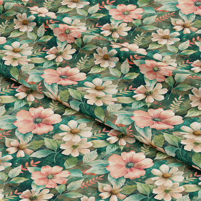 Pastel Flourishing Pattern 4 Quilting Cotton Fabric