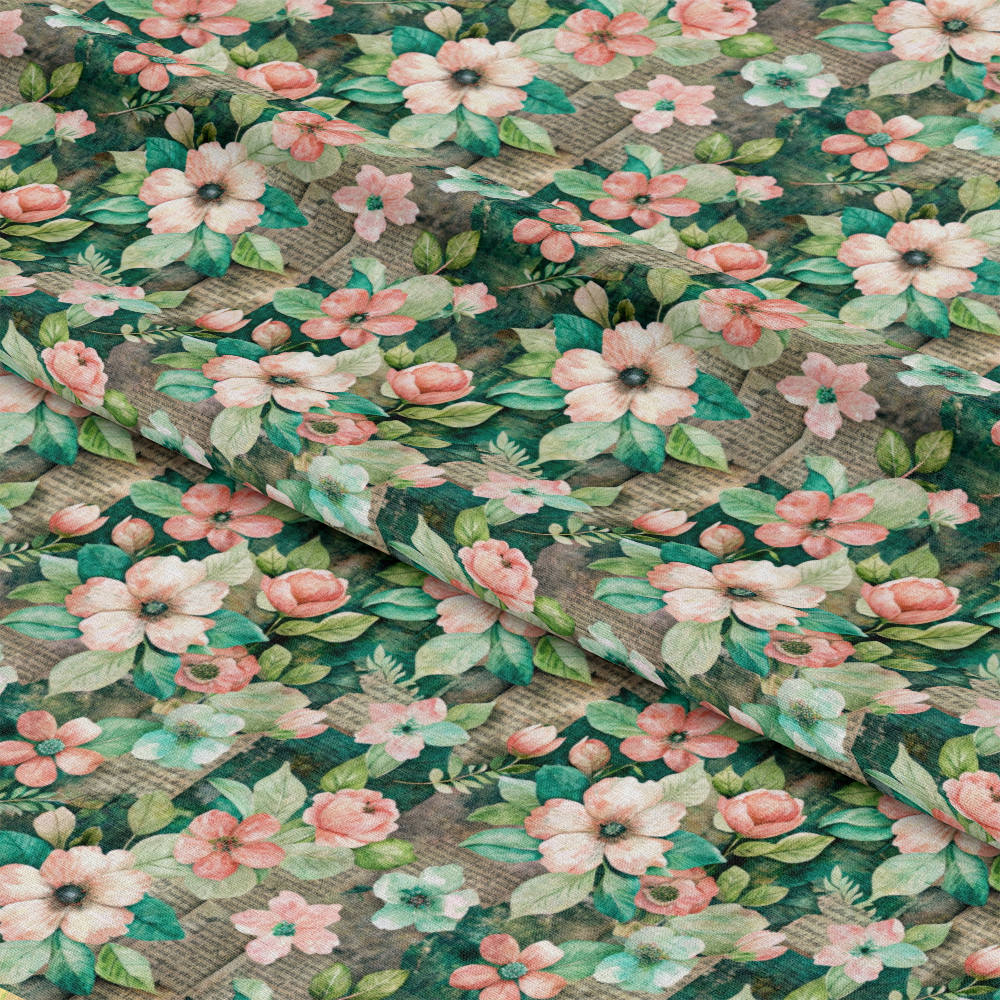 Pastel Flourishing Pattern 5 Quilting Cotton Fabric