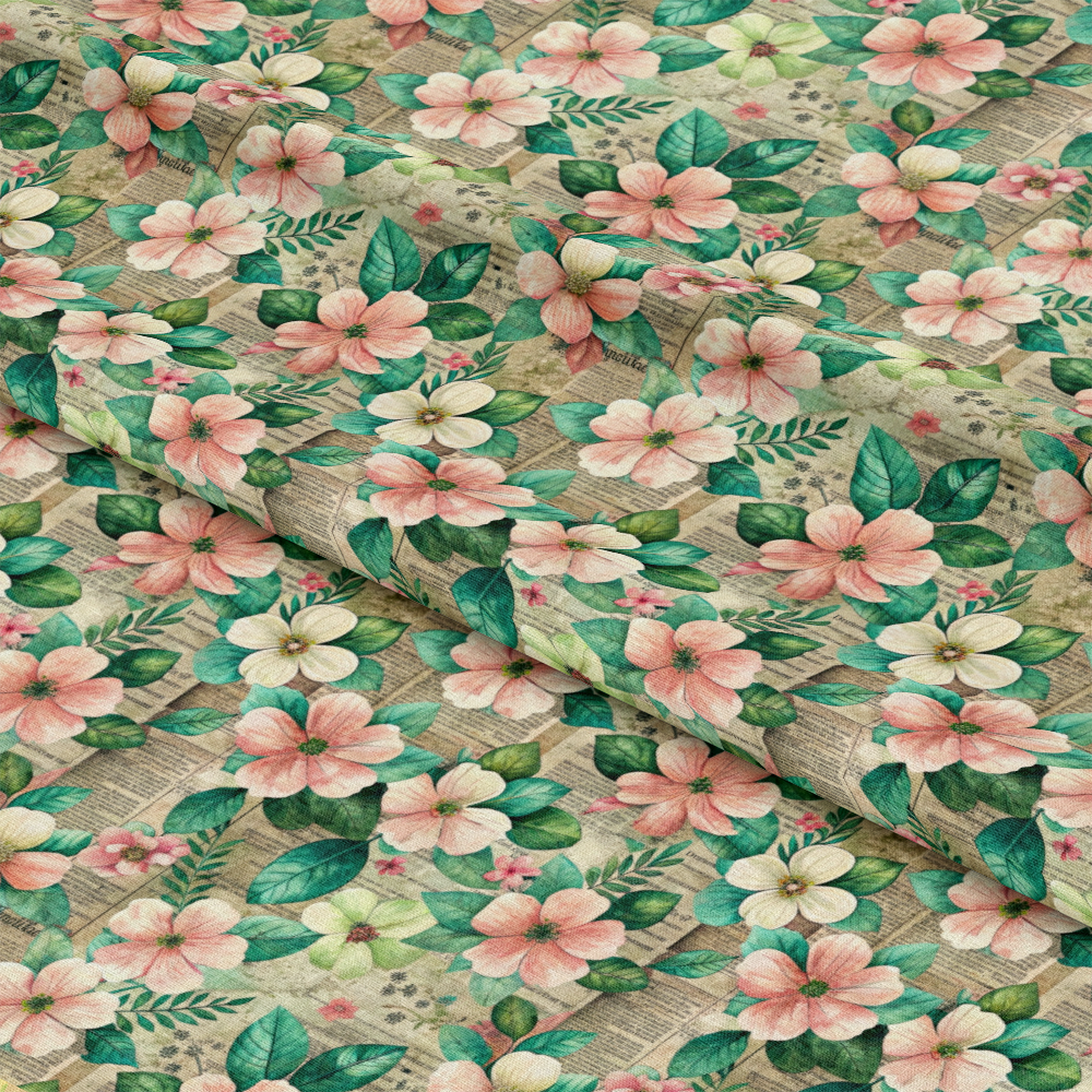 Pastel Flourishing Pattern 9 Quilting Cotton Fabric