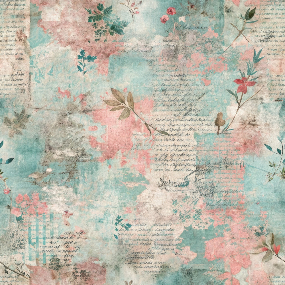 Timeworn Ephemera Pattern 12 Minky Fabric