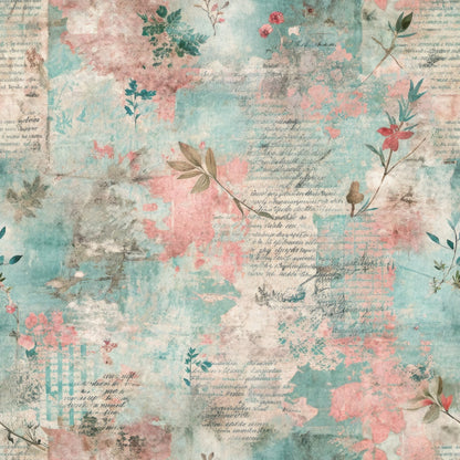 Timeworn Ephemera Pattern 12 Minky Fabric