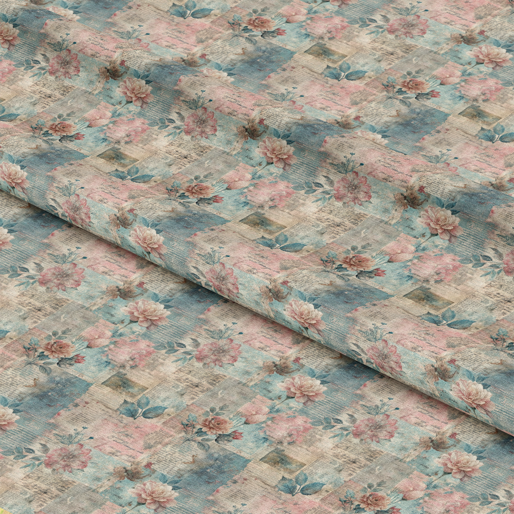 Pastel Grunge Nostalgia Pattern 1 Quilting Cotton Fabric