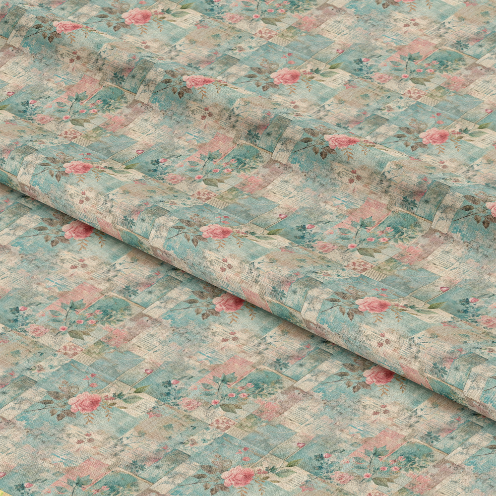 Pastel Grunge Nostalgia Pattern 2 Quilting Cotton Fabric