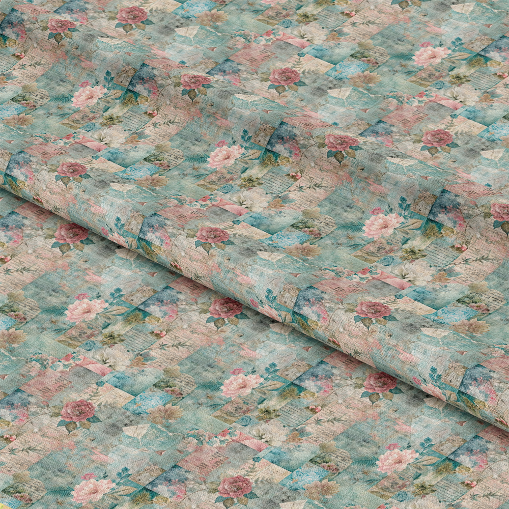Pastel Grunge Nostalgia Pattern 4 Quilting Cotton Fabric