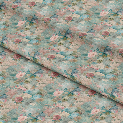 Pastel Grunge Nostalgia Pattern 4 Quilting Cotton Fabric