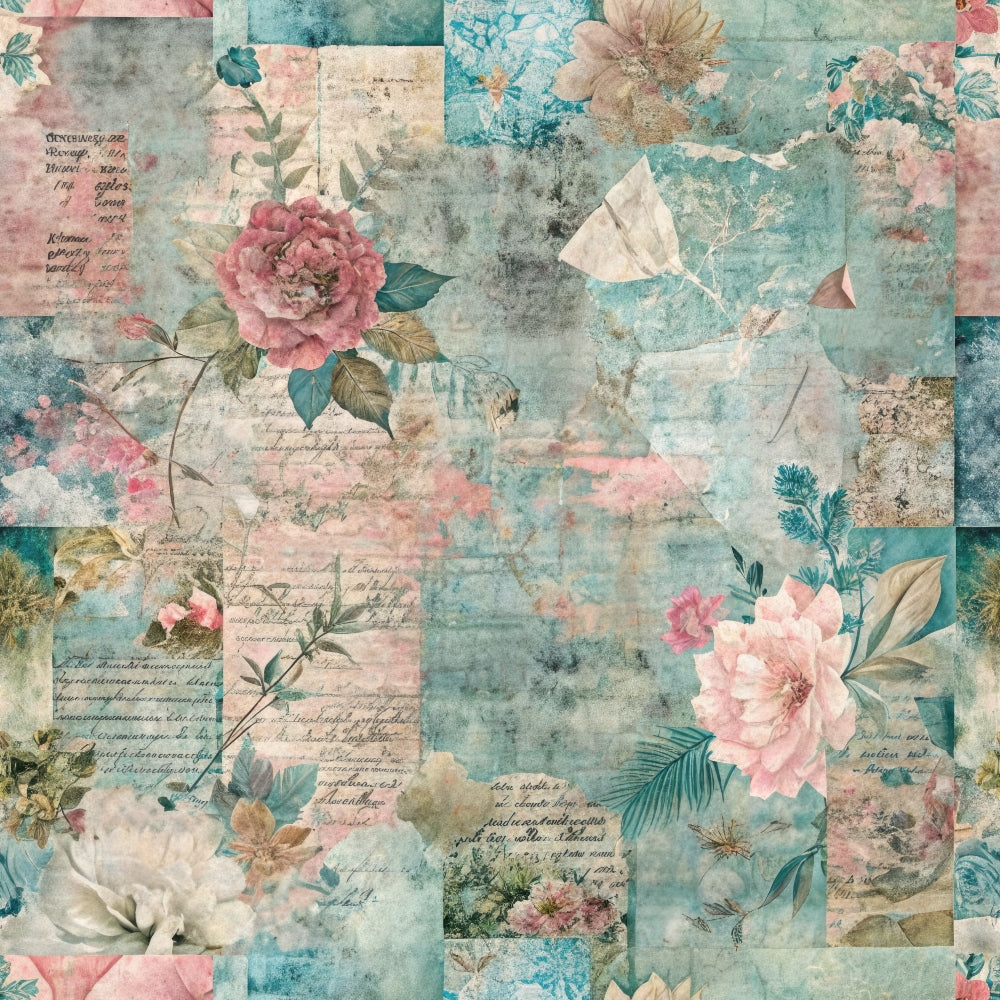 Timeworn Ephemera Pattern 4 Minky Fabric