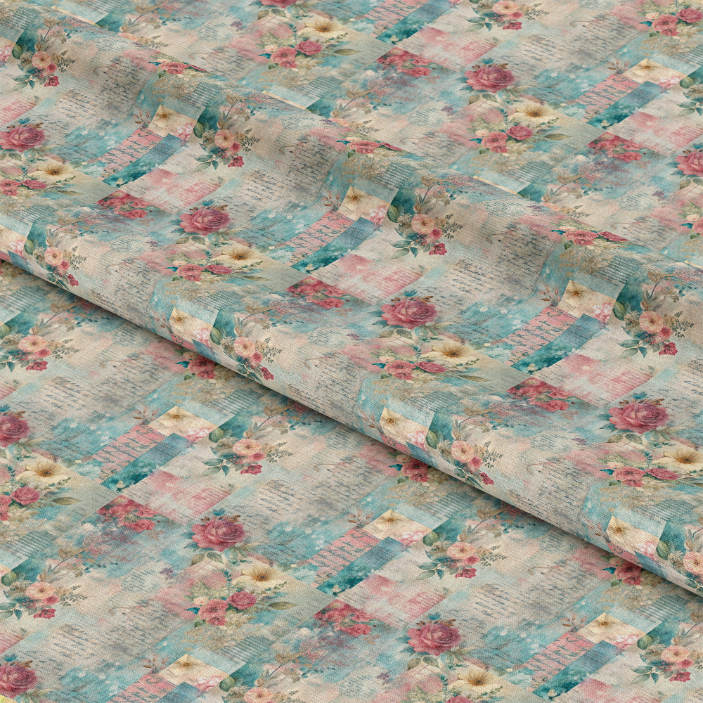 Pastel Grunge Nostalgia Pattern 6 Quilting Cotton Fabric
