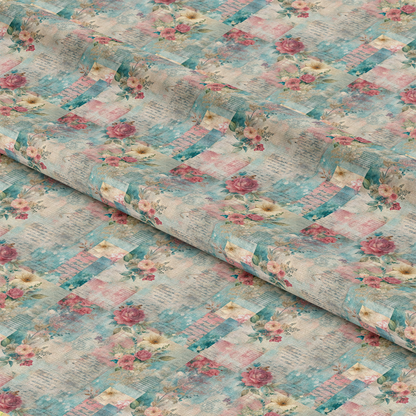 Pastel Grunge Nostalgia Pattern 6 Quilting Cotton Fabric