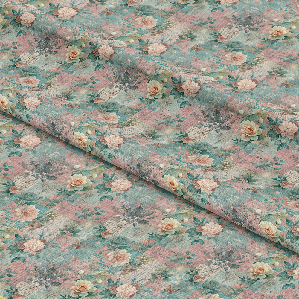 Pastel Grunge Nostalgia Pattern 7 Quilting Cotton Fabric