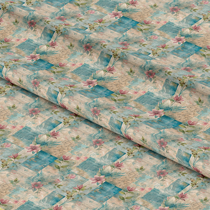 Pastel Grunge Nostalgia Pattern 8 Quilting Cotton Fabric