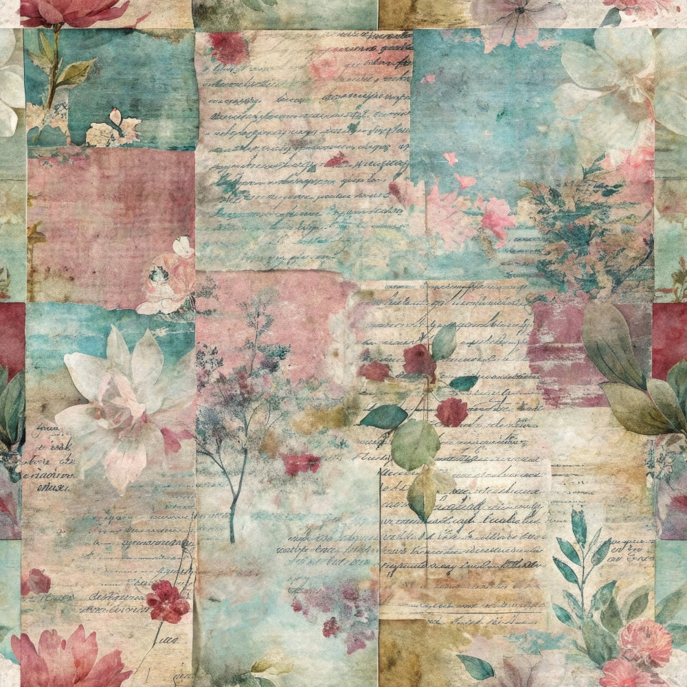 Timeworn Ephemera Pattern 9 Minky Fabric