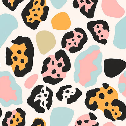 Pastel Leopard Skins Pattern 11 Quilting Cotton Fabric