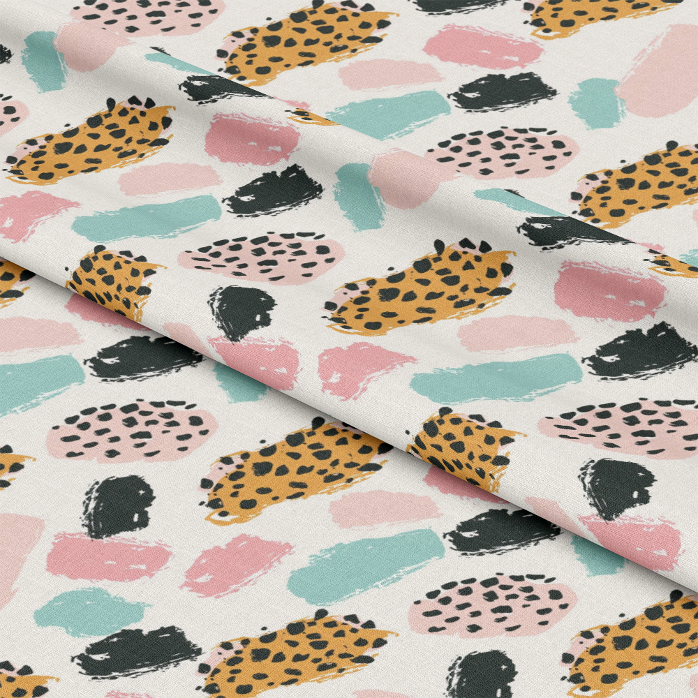 Pastel Leopard Skins Pattern 12 Quilting Cotton Fabric