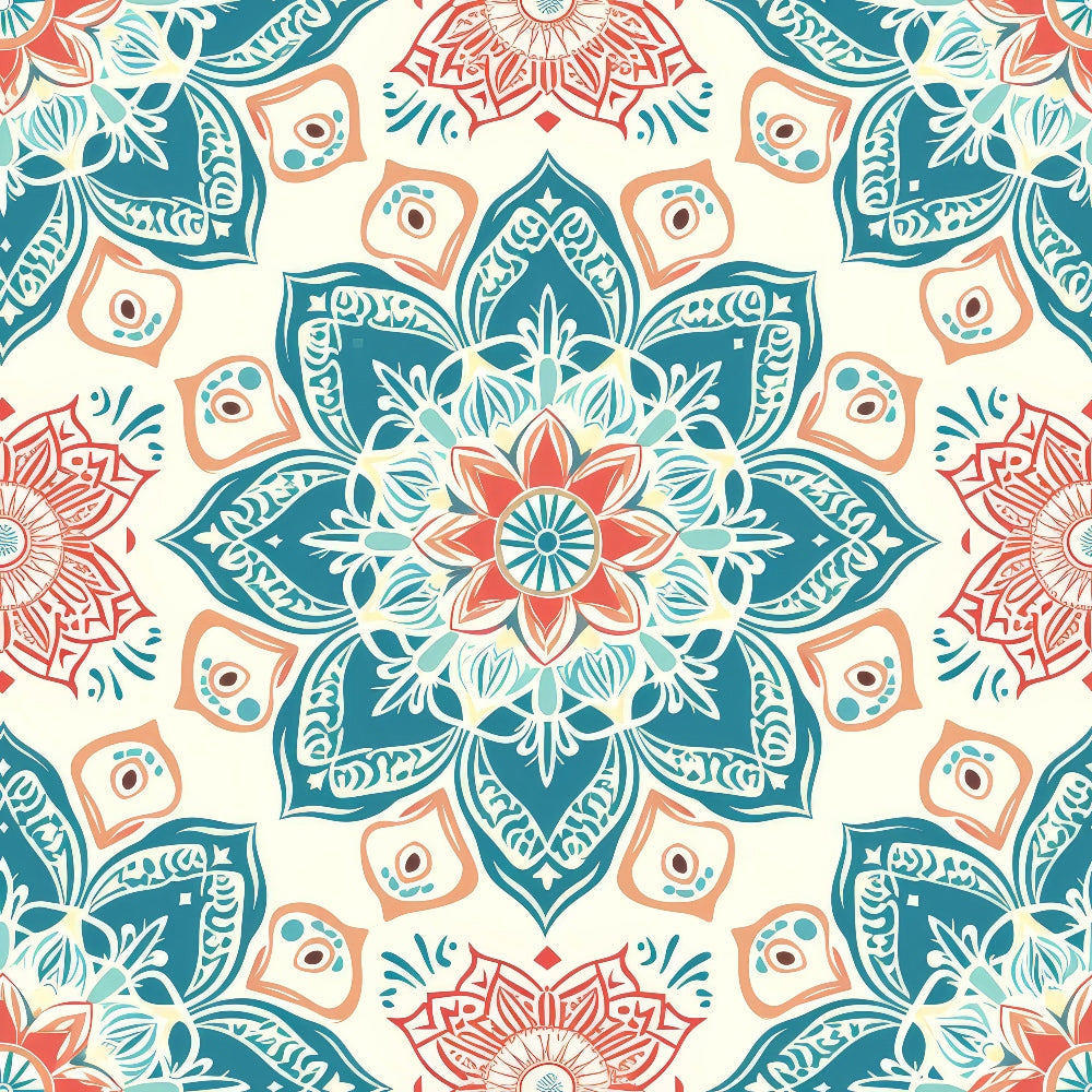 Pastel Mandala Pattern 12 Quilting Cotton Fabric