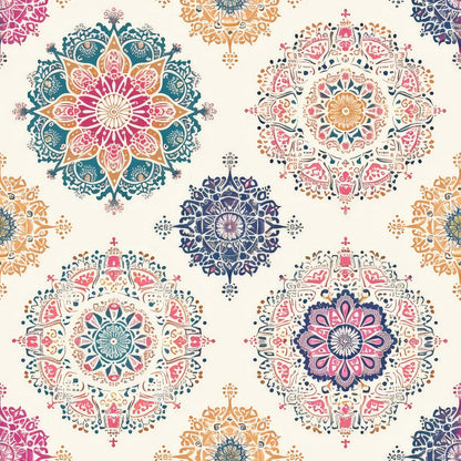 Boho Medallions Pattern 4 Minky Fabric