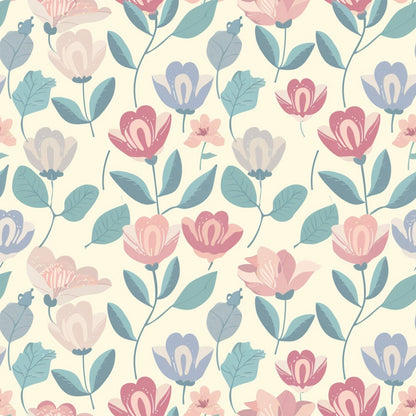 Blushing Meadow Pattern 25 Minky Fabric