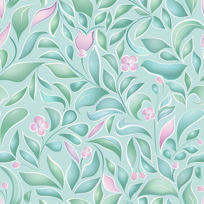 Blushing Meadow Pattern 7 Minky Fabric