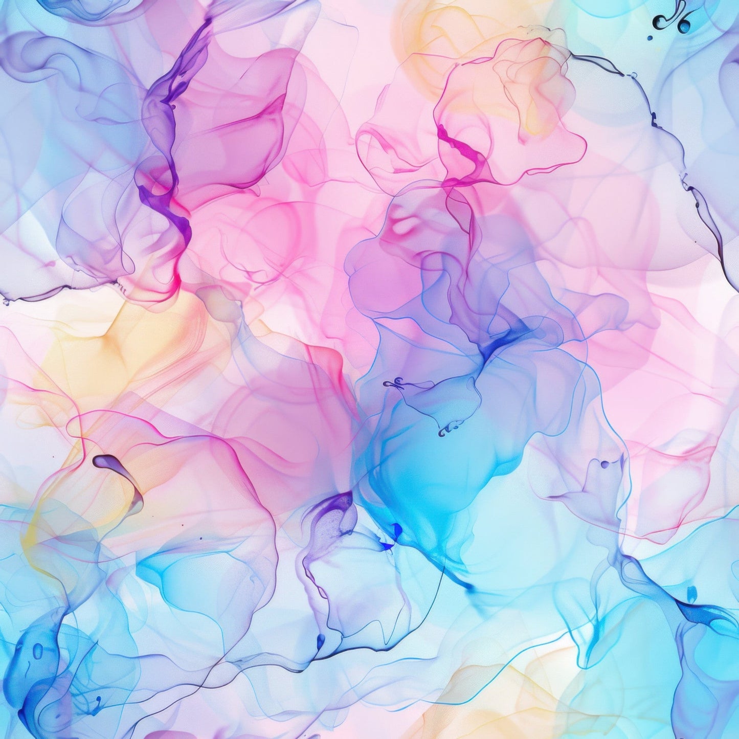 Pastel Alcohol Ink Pattern 10 Quilting Cotton Fabric