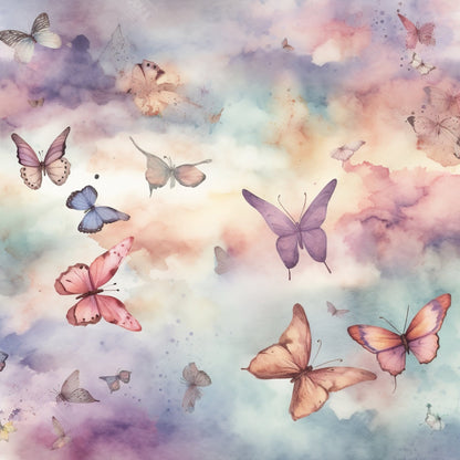 Pastel Butterfly Heaven Pattern 7 Quilting Cotton Fabric