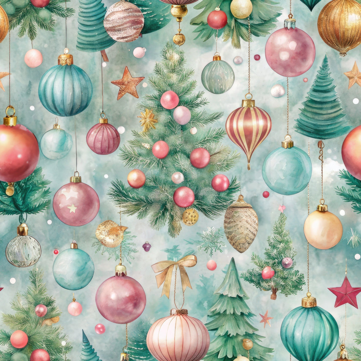 Sugarplum Baubles Pattern 8 Minky Fabric