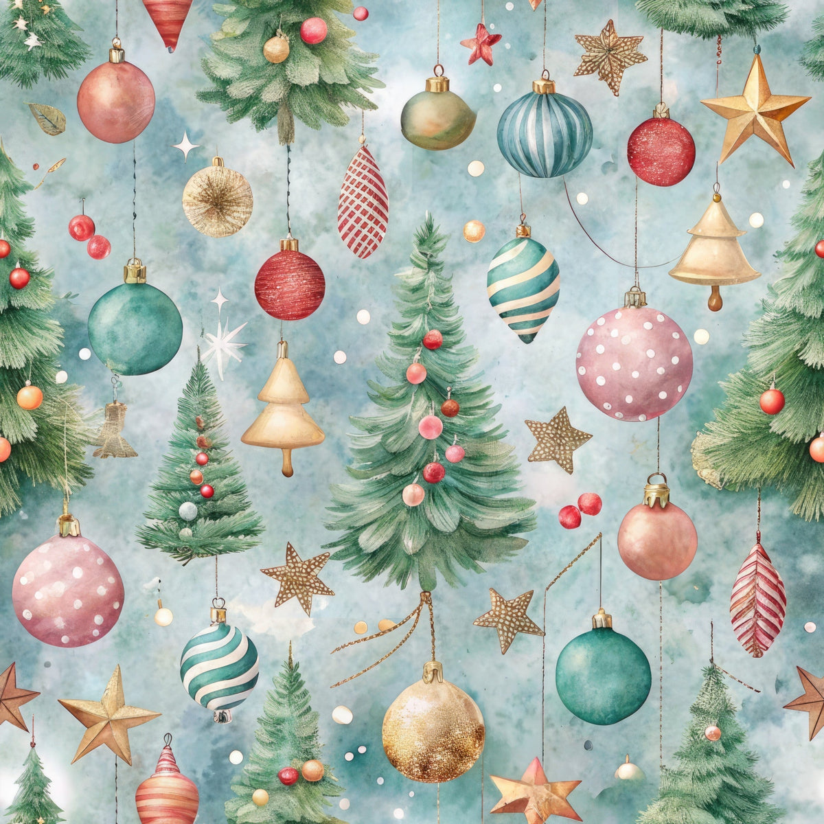 Sugarplum Baubles Pattern 9 Minky Fabric