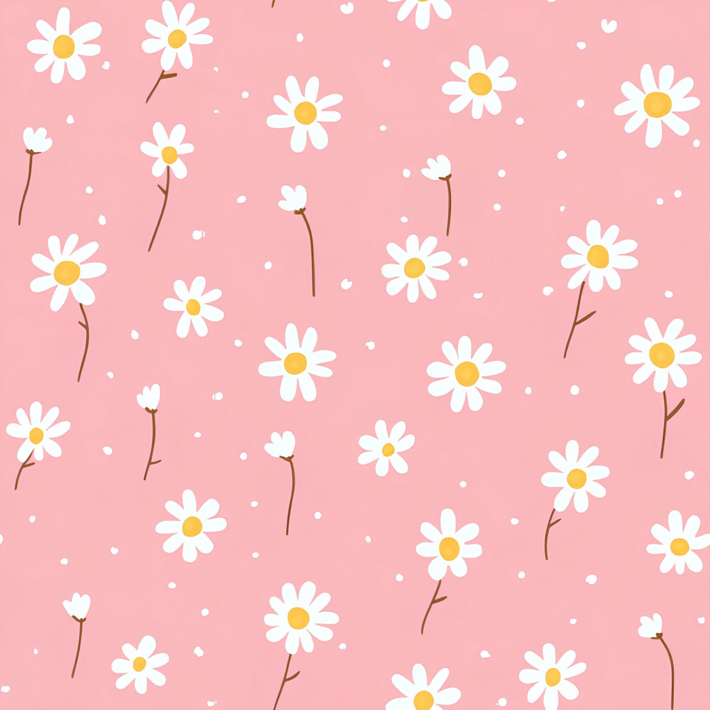 Pastel Daisy Pattern 1 Quilting Cotton Fabric