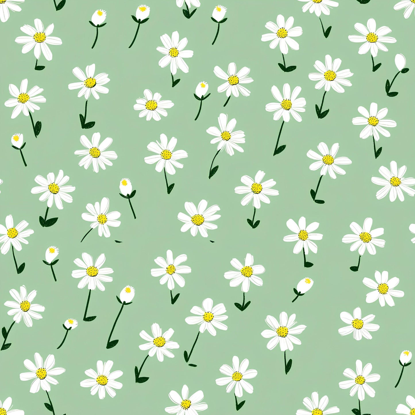 Pastel Daisy Pattern 12 Quilting Cotton Fabric