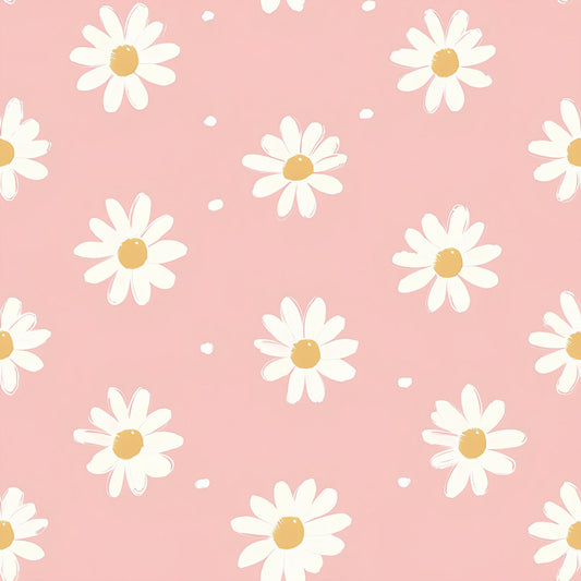 Pastel Daisy Pattern 2 Quilting Cotton Fabric
