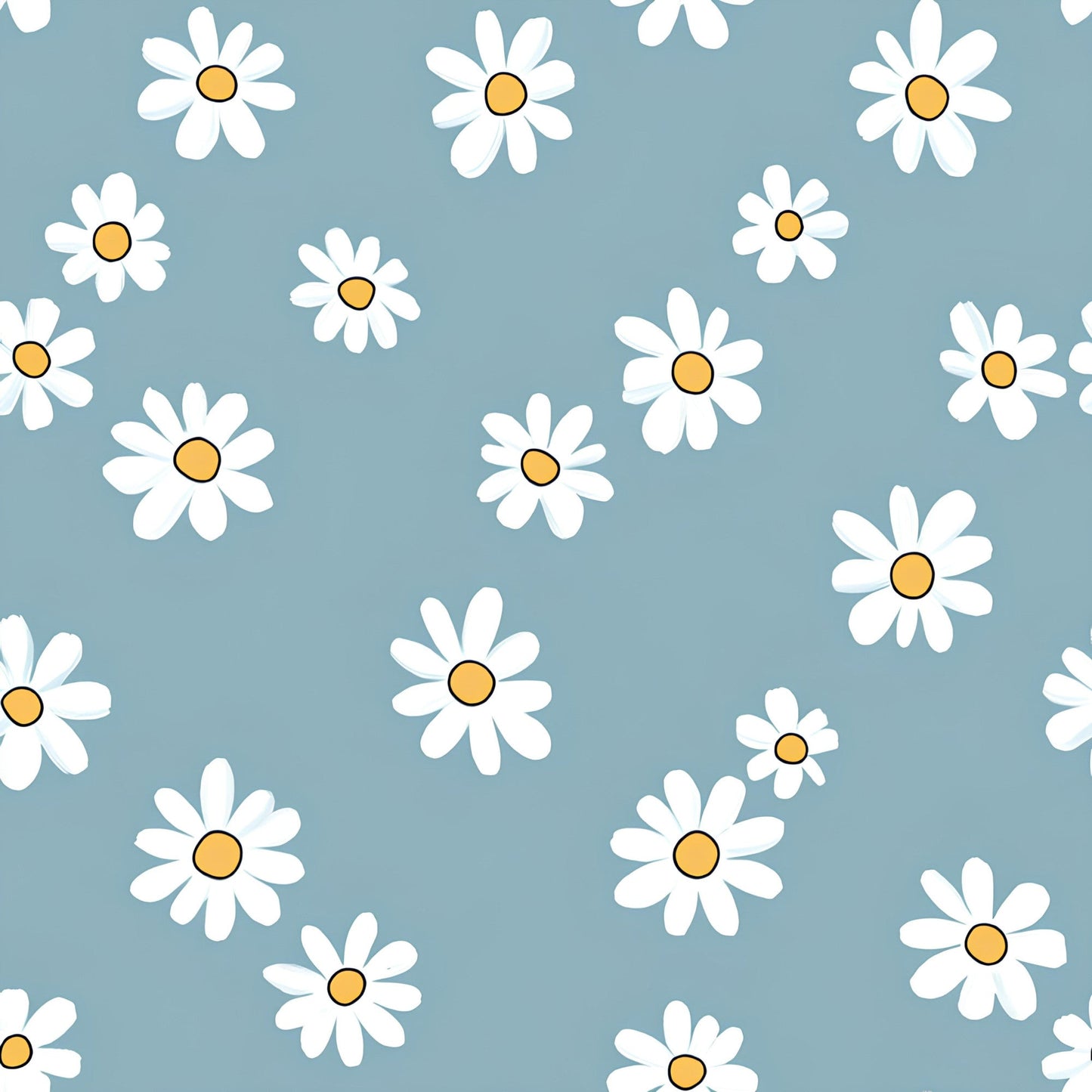 Pastel Daisy Pattern 8 Quilting Cotton Fabric