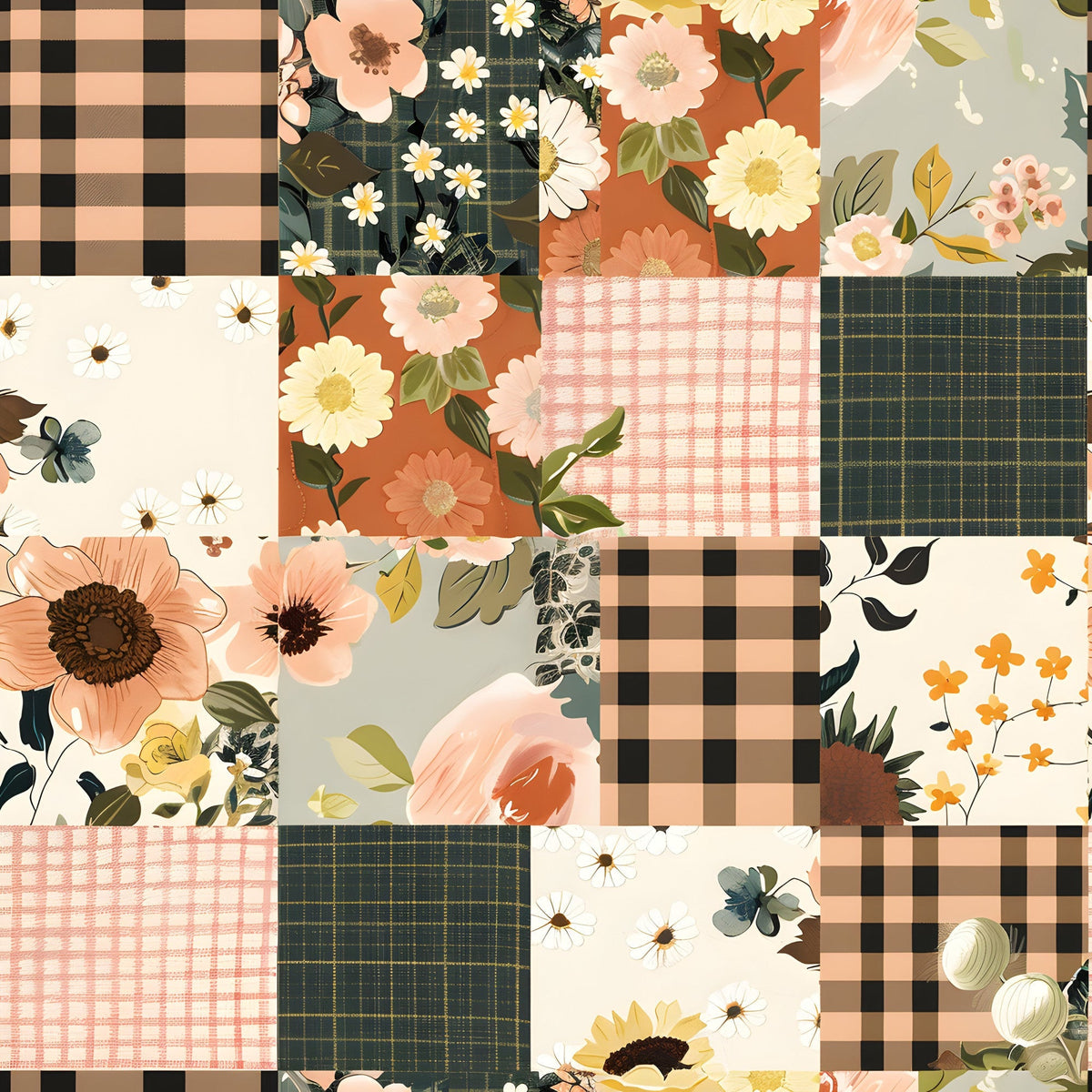 Prairie Blooms Pattern 18 Minky Fabric