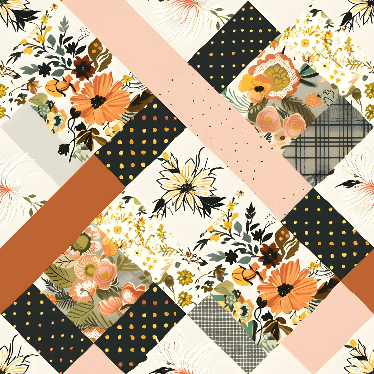 Prairie Blooms Pattern 2 Minky Fabric