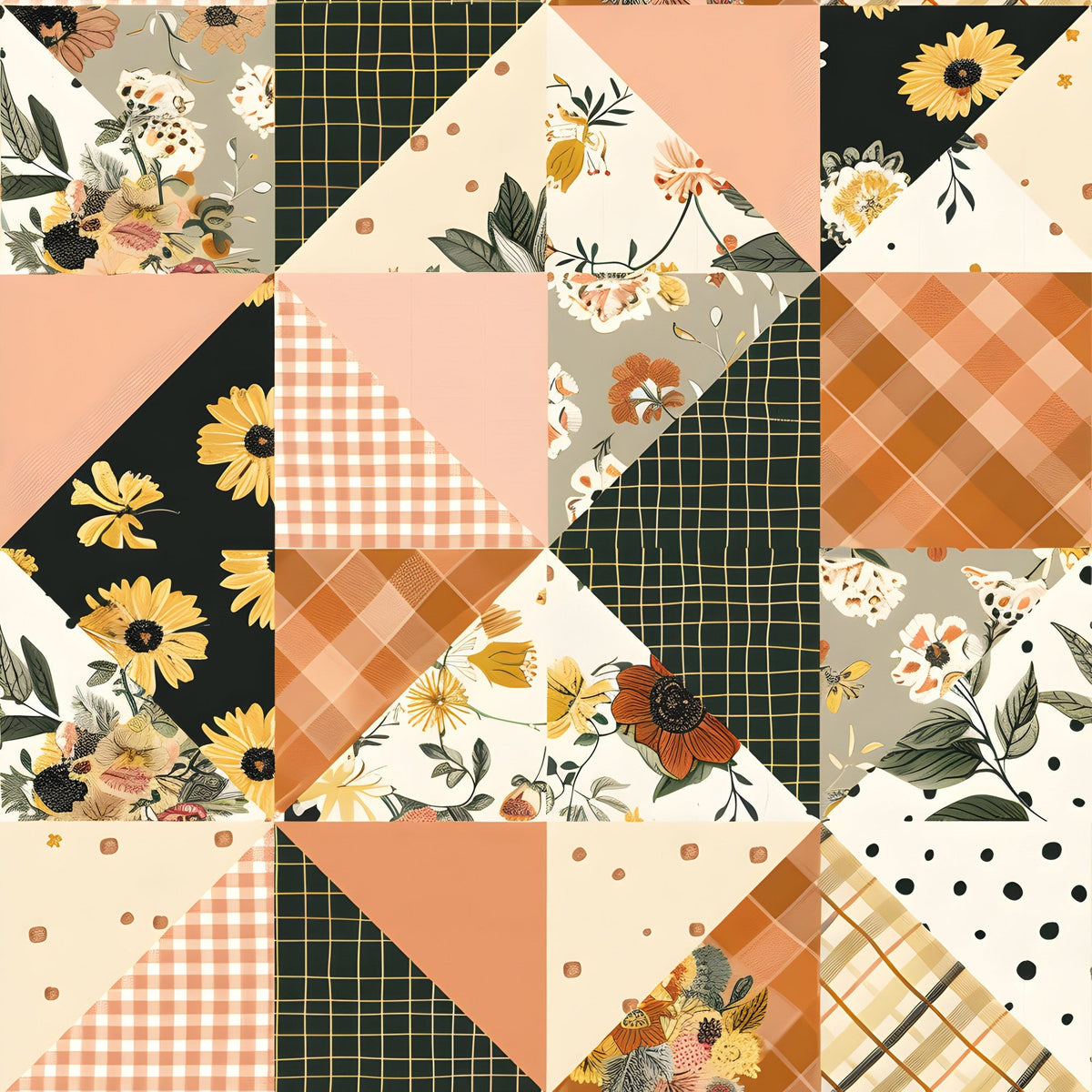 Prairie Blooms Pattern 6 Minky Fabric