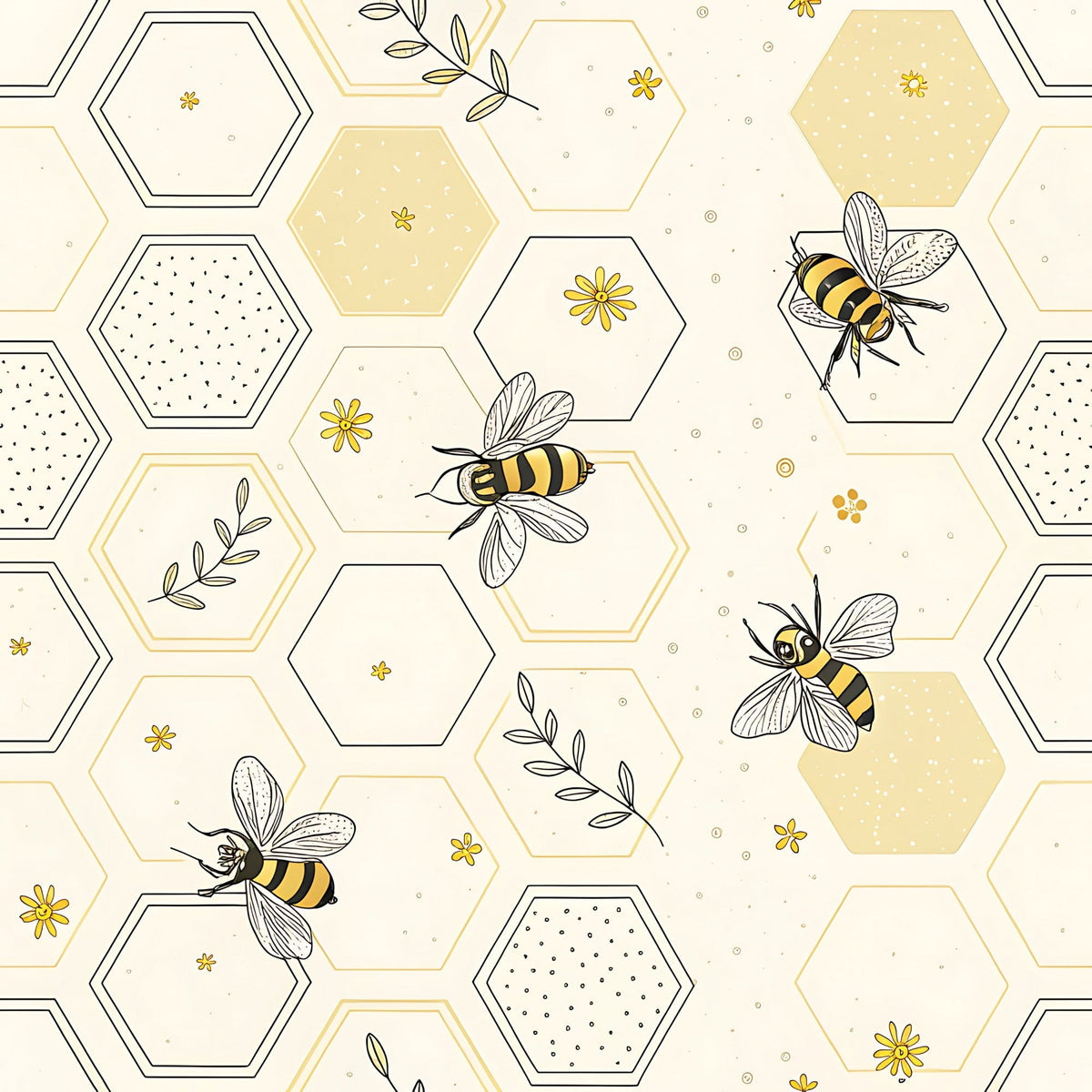 Honeycomb Harvest Pattern 12 Minky Fabric